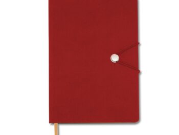 Caderneta Tipo Moleskine com Fecho VERMELHO 10245 1565296258