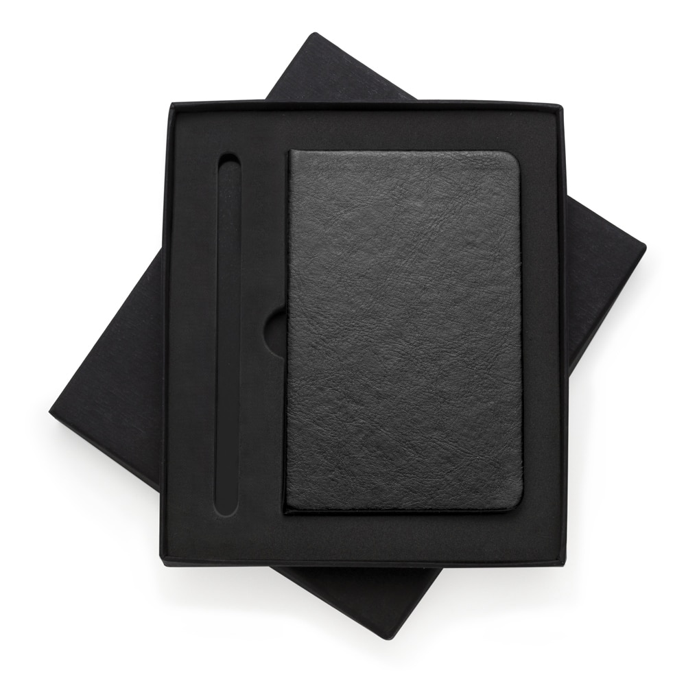 Conjunto Estojo E Caderneta Tipo Moleskine Preto 2432 1599839327