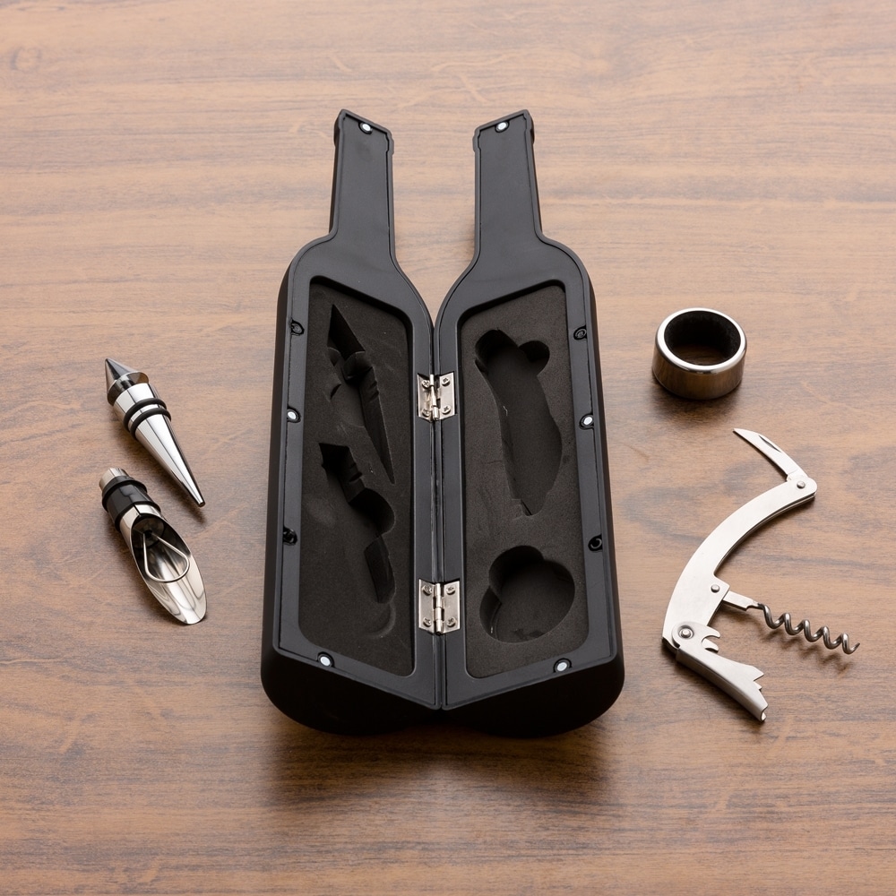 Kit Vinho Garrafa 4 Pecas 169D1 1535724923