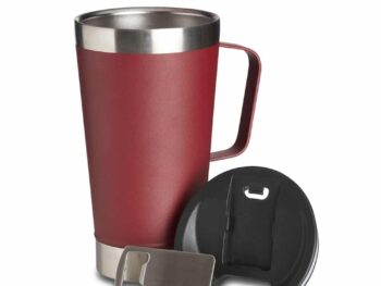 Caneca Termica Inox Com Abridor 550mL Personalizada Nexo Brindes NH Novo Hamburgo atacado VERMELHO