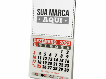 Mini calendário imã de geladeira personalizado