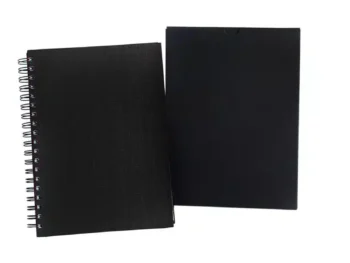 caderno pautado com wire o preto 235x18cm 100 fls 20547