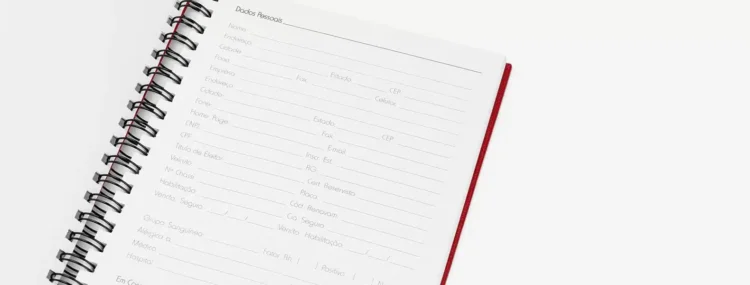 Caderno Pautado Com Wire O Vermelho 255X195Cm 100 Fls 14925