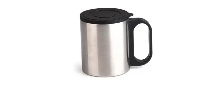 Caneca Em Aco Inox Com Tampa 180 Ml 20281