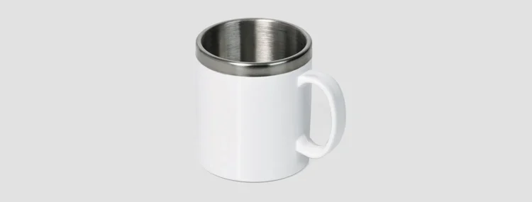 Caneca Em Aco Inox Poliestireno 300 Ml 9998