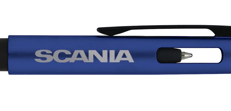 Caneta Esferografica Em Abs Com Tampa E Ponta Touch Azul 13278