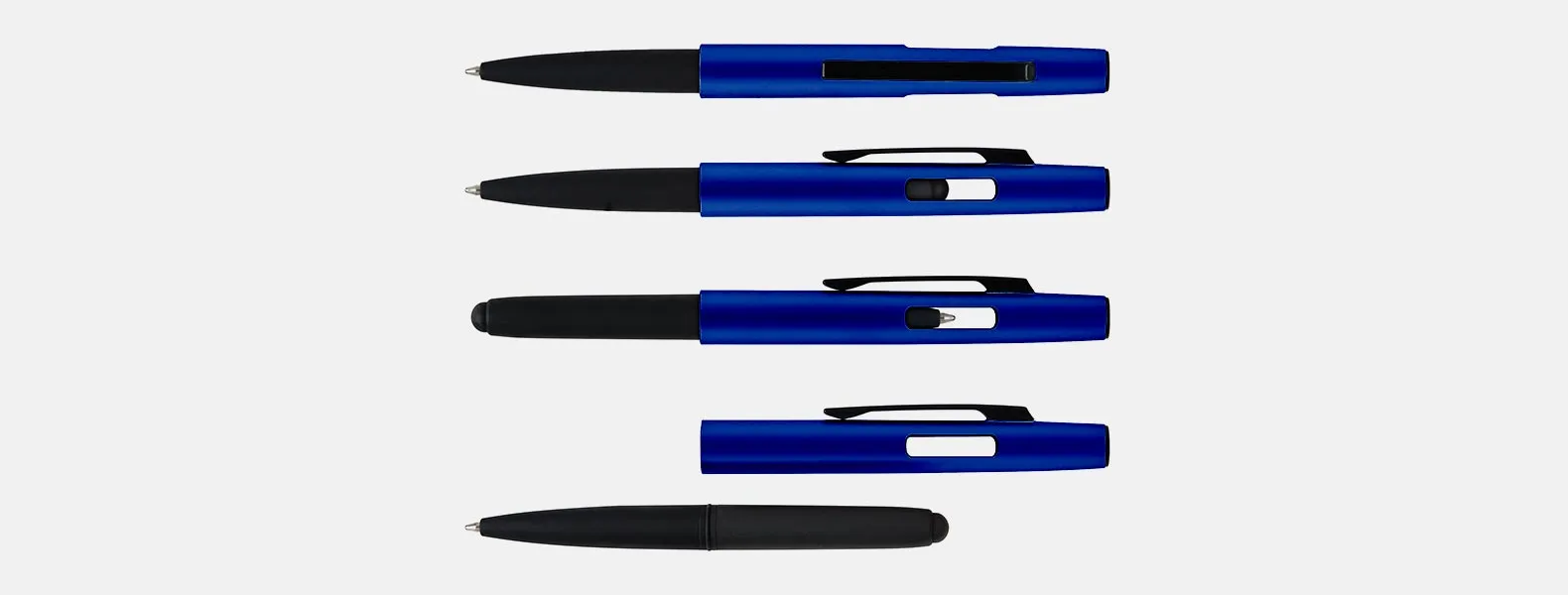 Caneta Esferografica Em Abs Com Tampa E Ponta Touch Azul 9425