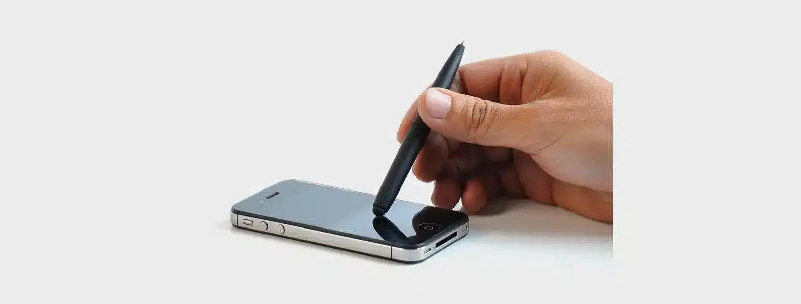 Caneta Esferografica Em Abs Com Tampa E Ponta Touch Preta 9423