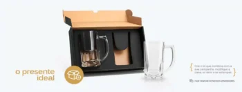 cj de canecas de vidro p chopp 340 ml 15429