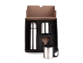 conj de garrafa e caneca em aco inox 330 180 ml 3 pcs 20293