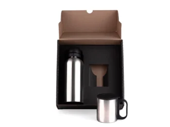 conj de garrafa e caneca em aco inox 600 180 ml 2 pcs 20294