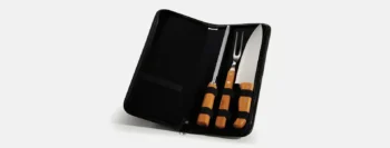 conj garfo faca e chaira inox bambu com estojo frankfurt 4 pcs 9146