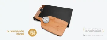 conj para servir em bambu inox 3 pcs 13965