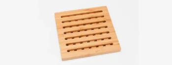 descansa prato quadrado em bambu 18 cm 14555