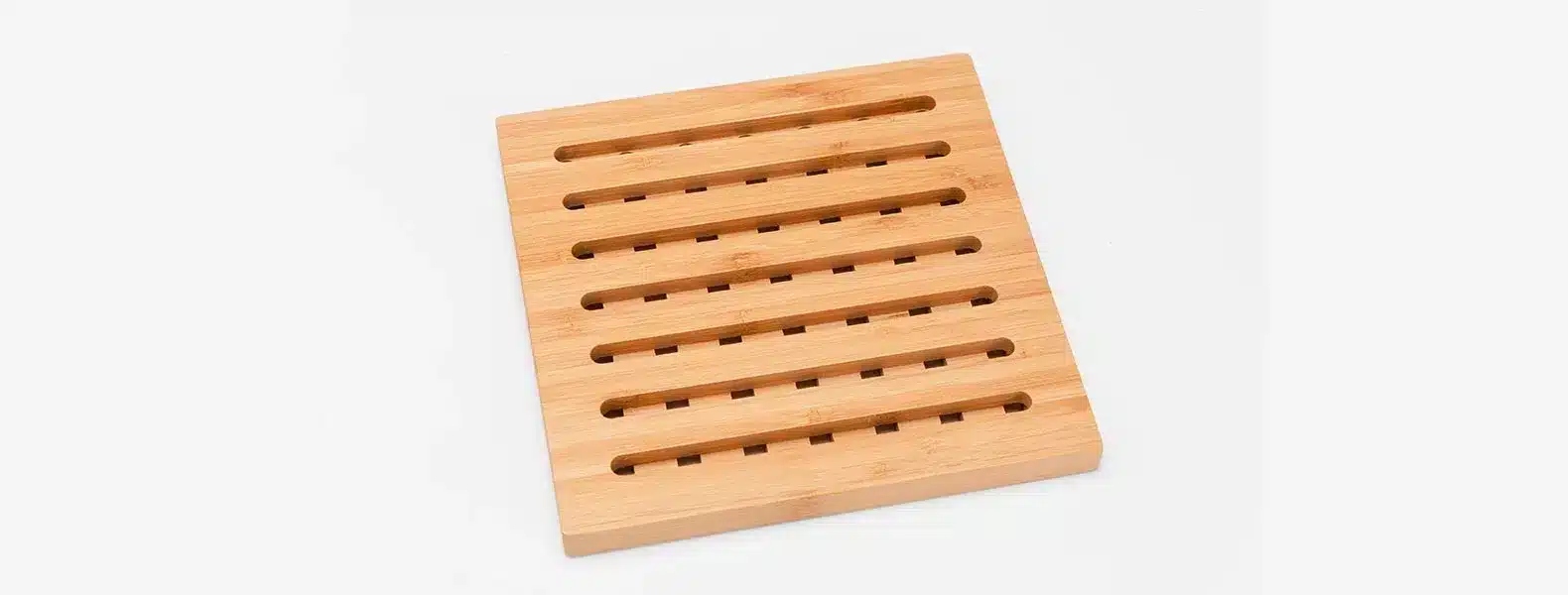 Descansa Prato Quadrado Em Bambu 18 Cm 14555