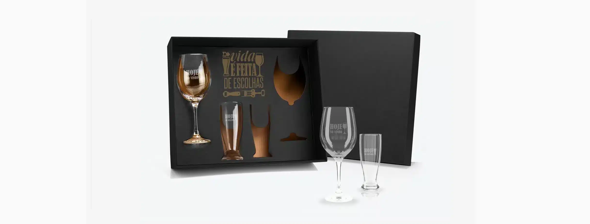 Jogo De Copos De Vidro P Vinho Cerveja 4 Pcs 17325