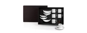 jogo de xicaras de cafezinho com pires em porcelana 50ml 20342