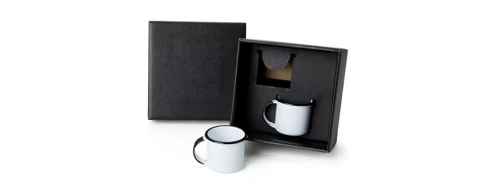 Kit Canecas Em Aluminio Esmaltado Branco 50Ml 2 Pcs 20462