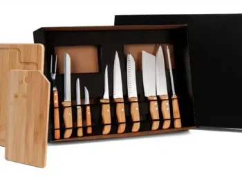 kit churrasco e cozinha com garfos e facas 12 pcs 19087