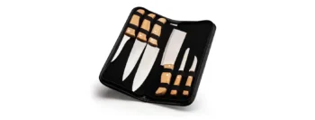 kit de facas inox bambu com estojo frankfurt 7 pcs 19097
