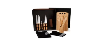 kit gourmet com tabua facas colheres 14 pcs 19167