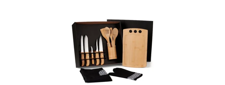 Kit Gourmet Com Tabua Facas Colheres 14 Pcs 19173