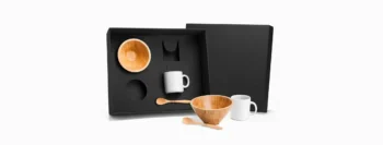 kit para cafe da manha em bambu 6 pcs 17556
