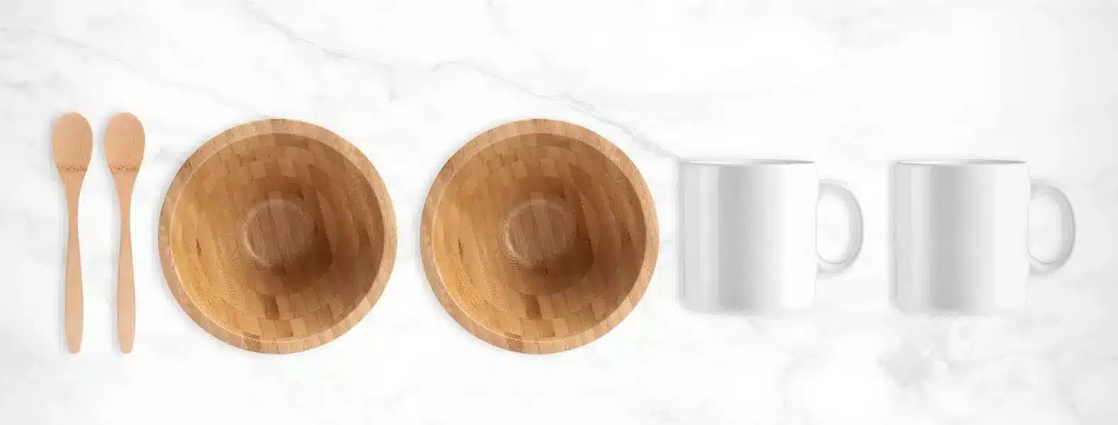 Kit Para Cafe Da Manha Em Bambu 6 Pcs 17557