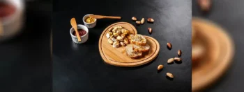 kit para petisco com tabua em formato coracao 5 pcs 19139