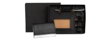 kit porta cartao com caneta em metal 3 pcs 20346