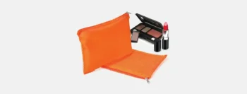 necessaire em nylon polyester laranja 10591
