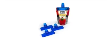 prendedores de embalagem em poliestireno azul 4 pcs 20272