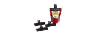 prendedores de embalagem em poliestireno fume 4 pcs 20268